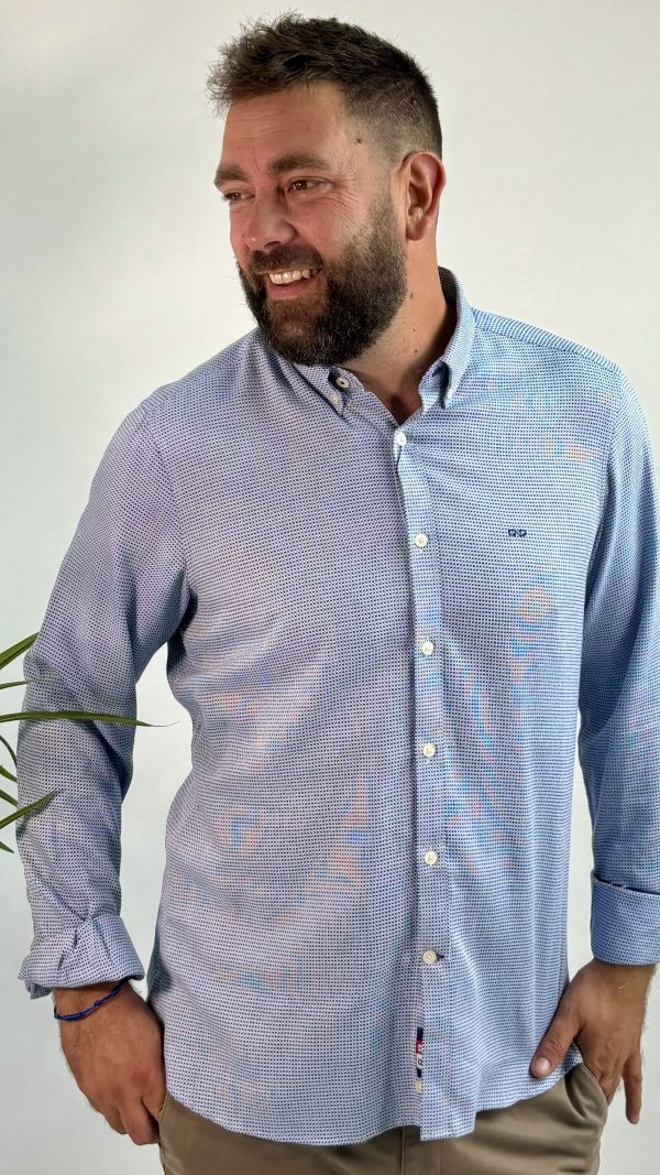 CAMISA MOTAS AZULES HOMBRE GENDIVE GENDIVE AZUL