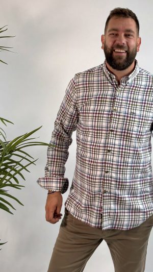 CAMISA CUADROS VIELA ALEGRE OTOÑO INVIERNO HOMBRE GENDIVE MORADO 32