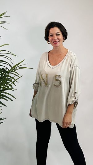 CAMISETA Nº5 MODA PARIS PARIS 02-09-2024 BEIGE 35