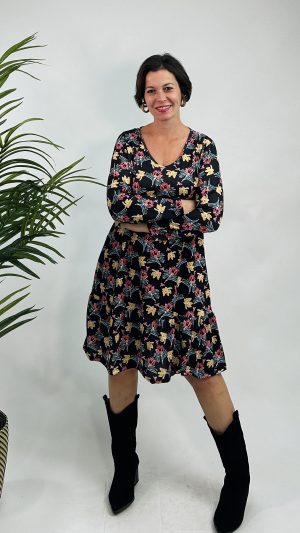 VESTIDO OTOÑO FLORES DE COLORES MUJER STRATEGGA U