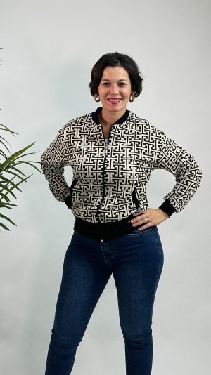 SUDADERA FORMAS GEOMETRICAS ELEGANTE PARA MUJER STRATEGGA U 30