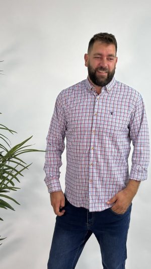 CAMISA CUADRO PEQUEÑO HOMBRE SURTRANSA AZUL